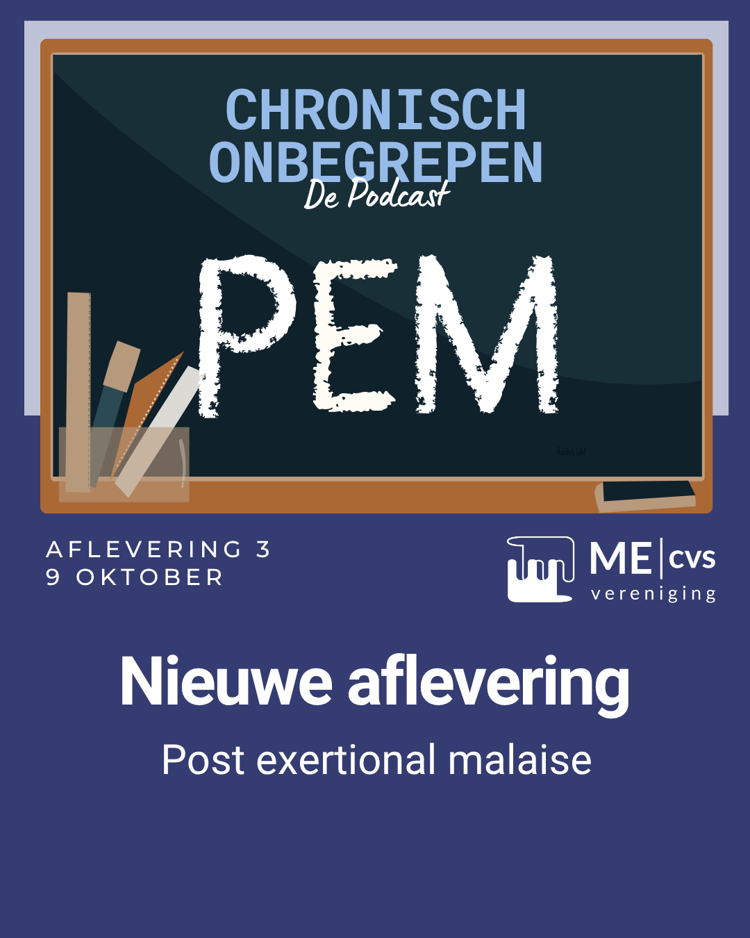 Podcast Chronisch Onbegrepen aflevering 3 - Post-Exertionele Malaise (PEM) of Post Exertional malaise Podcast Chronisch Onbegrepen aflevering 3 - Post-Exertionele Malaise (PEM)